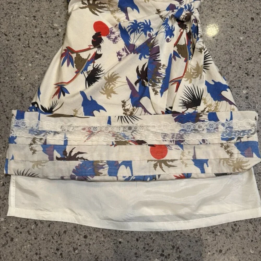 Kate Spade New York - Look‎ For the Silver Lining 100% Silk Floral Dress Size 2